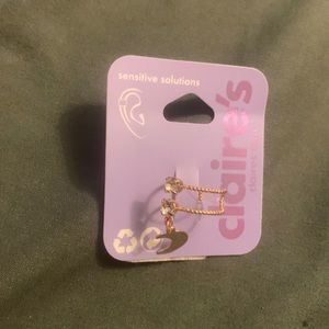 Claire’s Rhinestone & Moon Ear Clip On